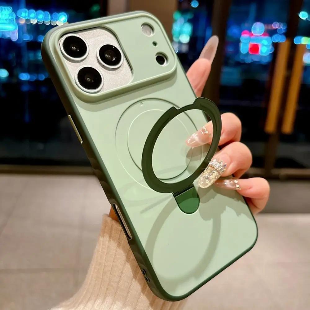 Shockproof Magnetic Phone Case with Metal Stand for iPhone Series, Multi-Model Fits iOS 17 Air/17/16/15/14/13/12 Pro Max Plus, Non-Slip TPU Plastic Cover, Mobile Phone Accessories,back to school,back to school haul