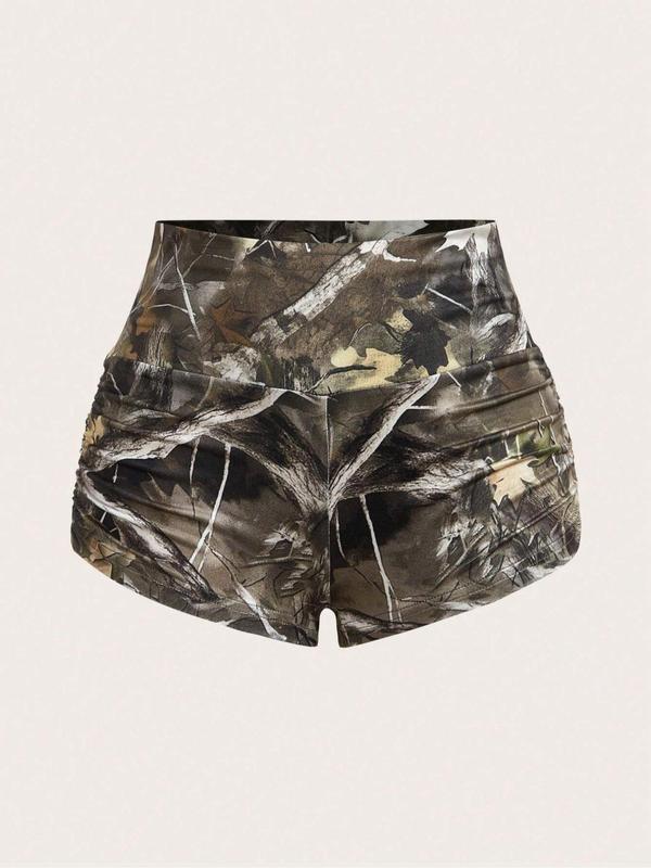 Women's Summer 2 Piece Set Chic Crop Tee & High Waist Shorts Matching Set Perfect for Vacation Daily Outdoorfun Fabric Fit Suits