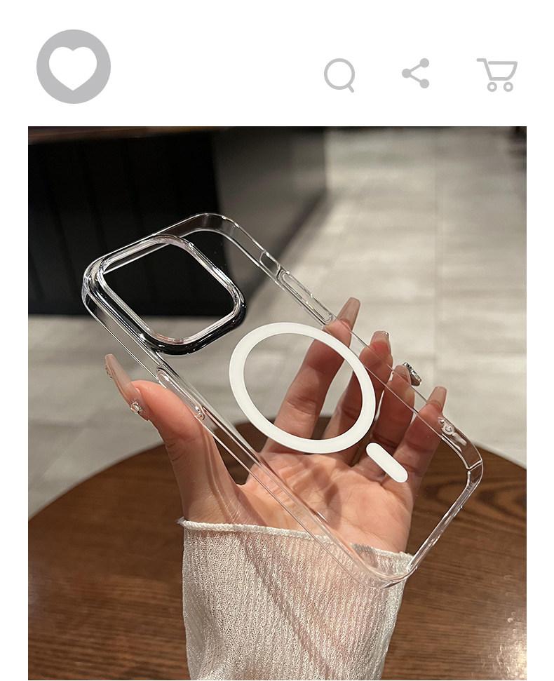 Ultra-thin Transparent Magnetic Case for iPhone 17/16/15/14/13/12 Pro Max New 17 Pro Minimalist Design Luxury Protective Shockproof Cover