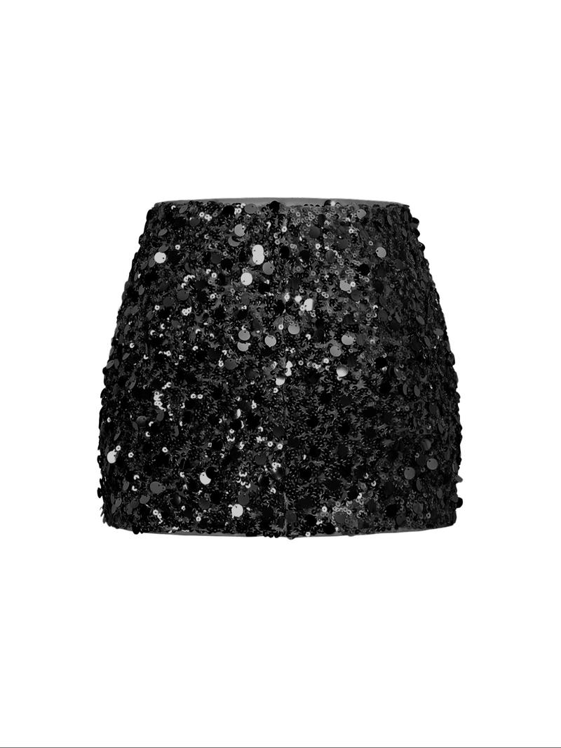 Fashion Elegant Sexy Sequin Design Bodycon Short Skirt, Slim-Fitting A-Line Mini Dress, Perfect for Parties & Night Out
