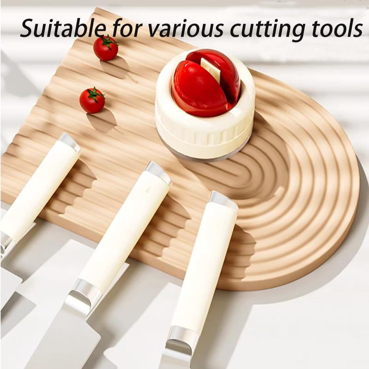 Two-Piece Mini Knife Sharpener Set, Bottom Suction Cup Attachment, Rotatable Design, Multifunctional Kitchen Tool, Home Essential