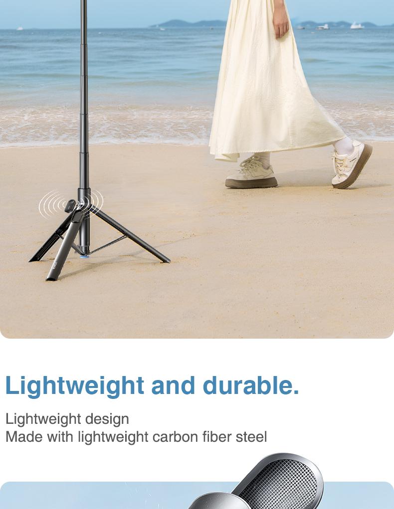 Oroms 67"Portable Selfie Stick Tripod with Remote，One Click Open, Wireless Remote Included.FOR Cellphone. Smartphone Camera Accessories Camera Stand