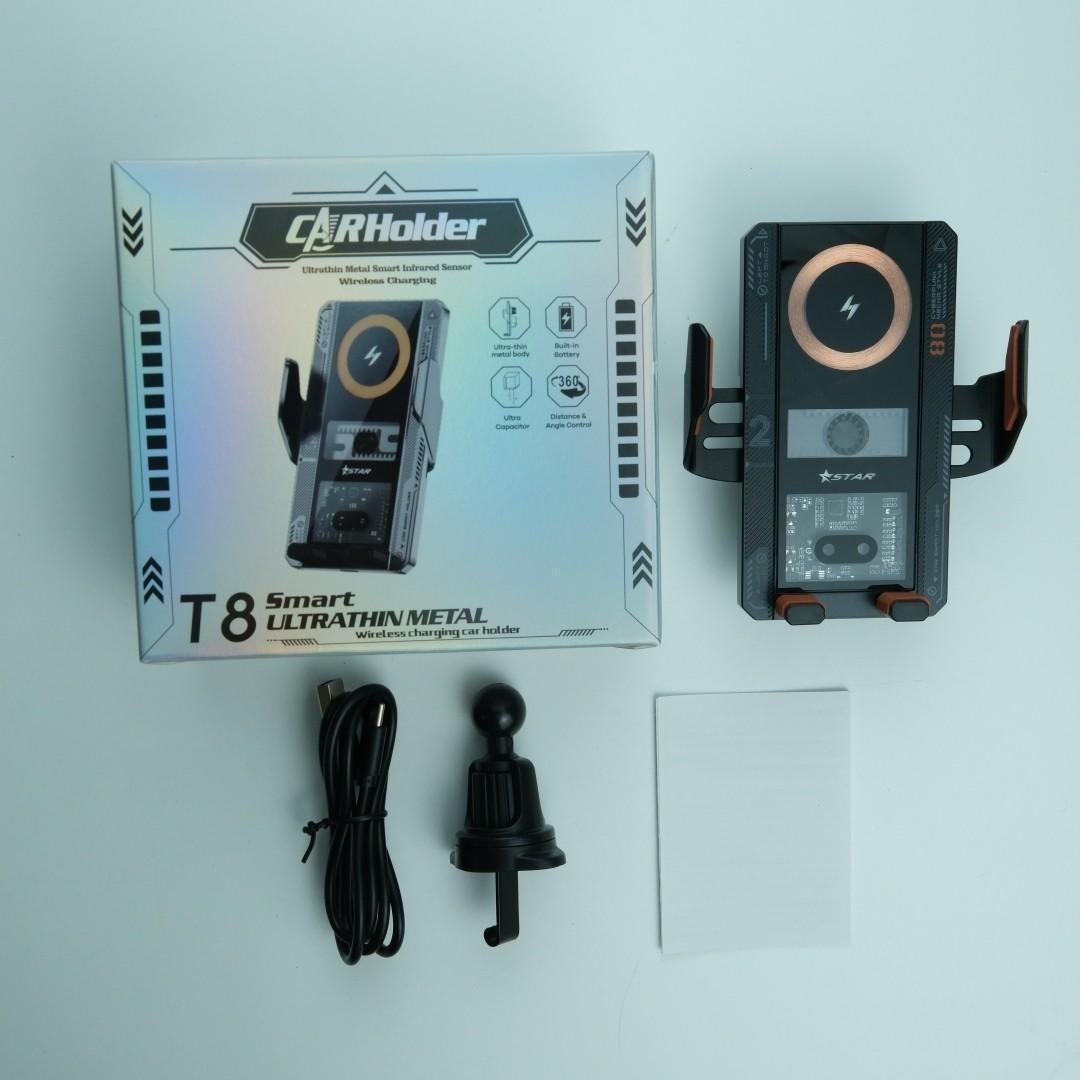 Wireless Car Charger 15w Fast Charging, Auto Clamping Vent Mount Holder for iPhone Samsung Huawei Xiaomi Android Phones