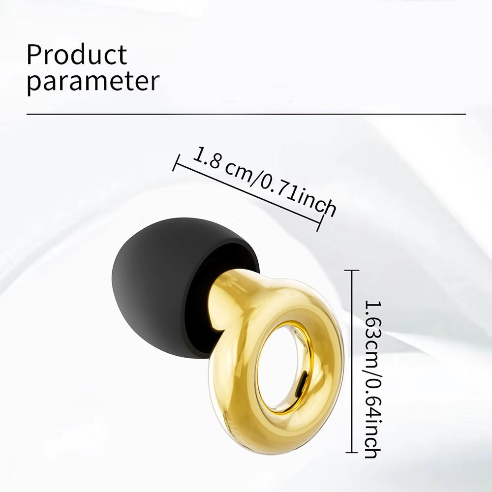 Super Comfortable Reusable Waterproof Earplugs Set, XS/s/m/l Sizes with Storage Case, Flexible Fit Design, Silicone + Abs Material, Ideal for Sleep & Travel