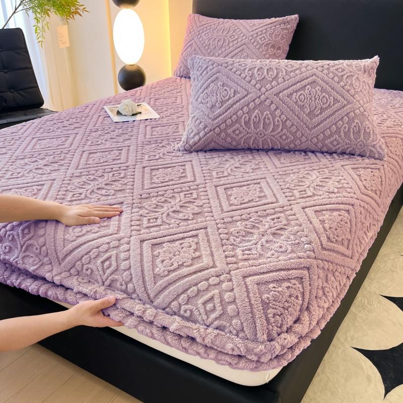 1 Adjustable Taffeta Bed Sheet, Bedding, Bed Linen, Adjustable Sheets, Solid Color Mattress Cover, Soft and Comfortable Mattress Protector, Hypoallergenic Sheets, Thick Bedding for Autumn and Winter, Modern Fabric Adjustable Sheets for Bedroom, Suitable f