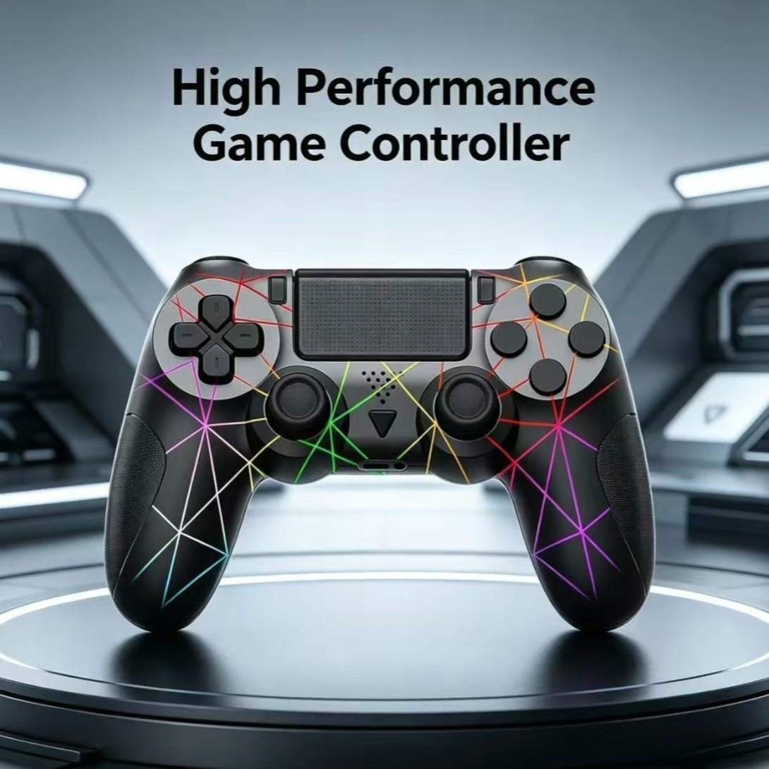 2026 Latest Ps4 Wireless Controller, Limited Edition, Lightning Design, Vibration Feedback, Six-Axis Gyro, 360° Joystick, Compatible with Ps4