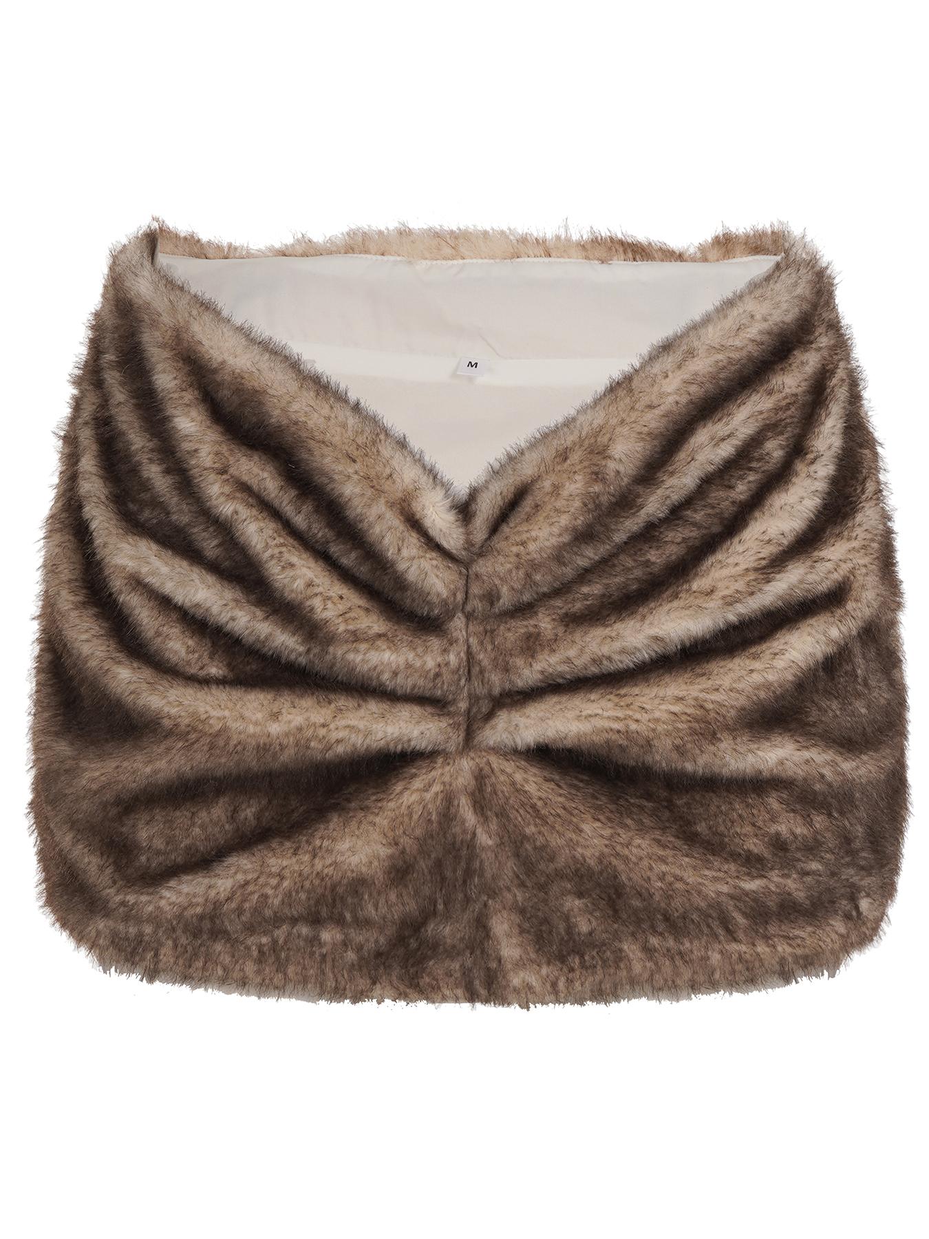 Plush Ruched Mini Skirt, Stylish Low Waist Party Dress for Women, Trendy Fashionable Ladies' Half Skirt, Comfortable & Chic Design