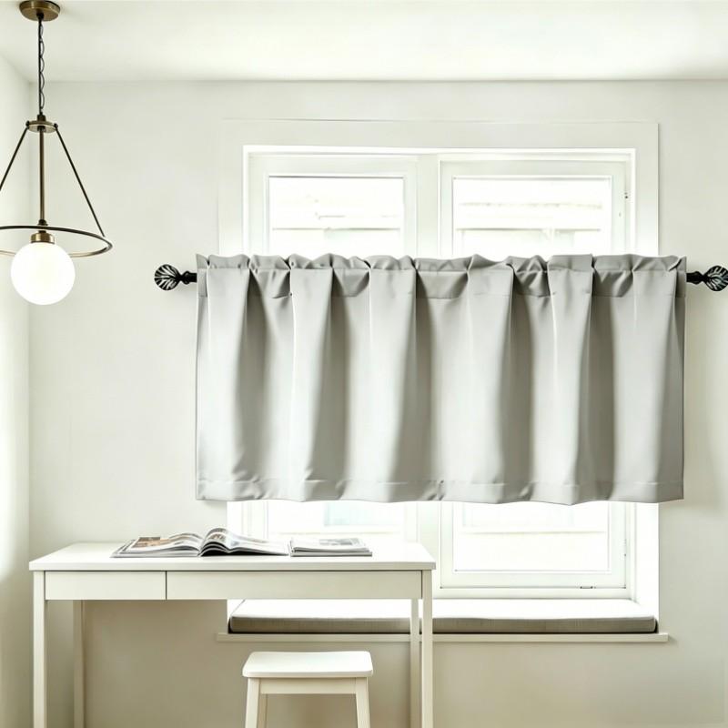 High-Quality Short Curtain, Rod Pocket Design, Minimalist Home Decor Essential, Perfect for Small Spaces, Three Colors Available, 1 Panel