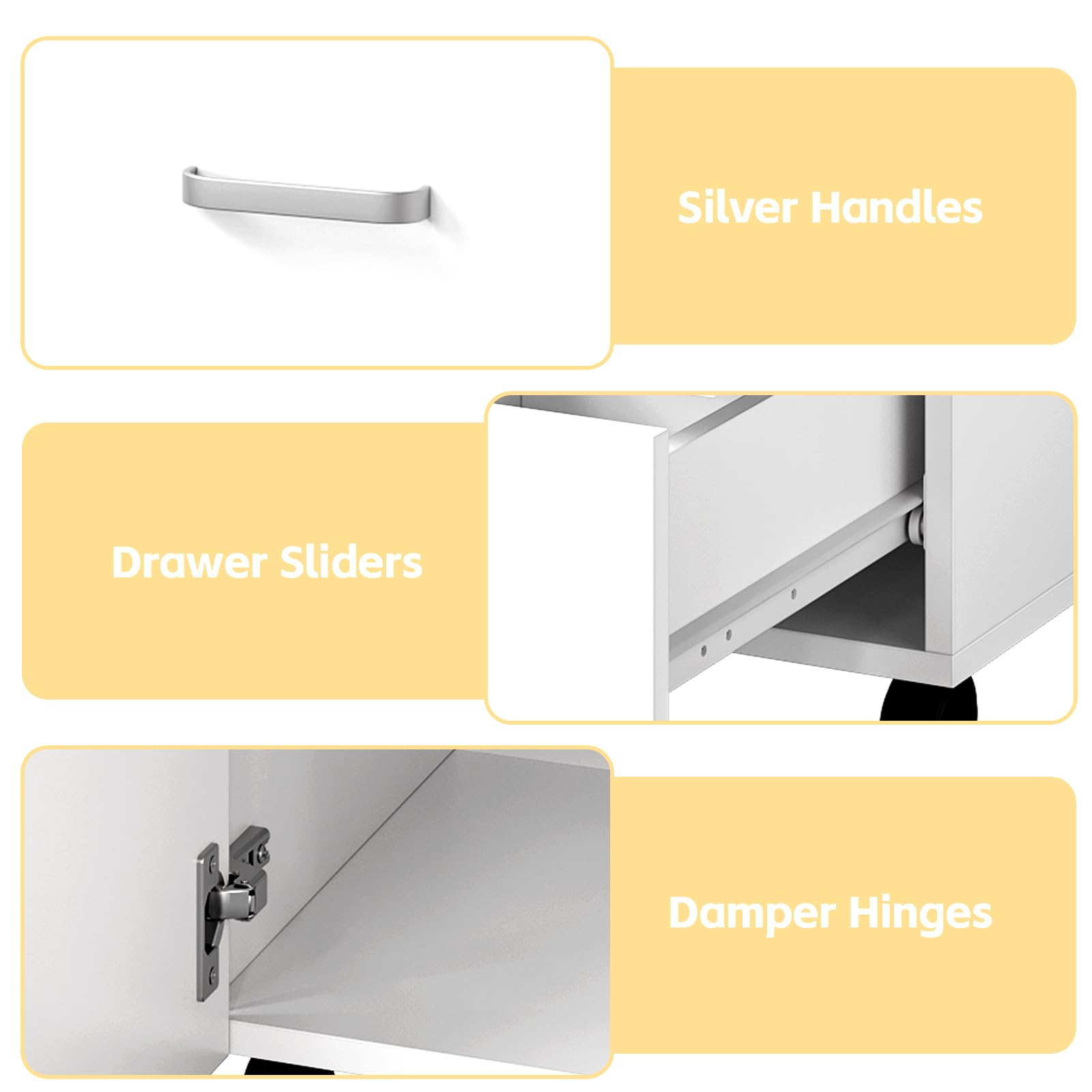 Beauty Salon Resistant with Drawers & Cabinet, Nail Desk Station for Nail Tech with Electric Downdraft Vent & Locking Castors & Wrist Cushion, Manicure Table Nail Desk for Spa Beauty Salon