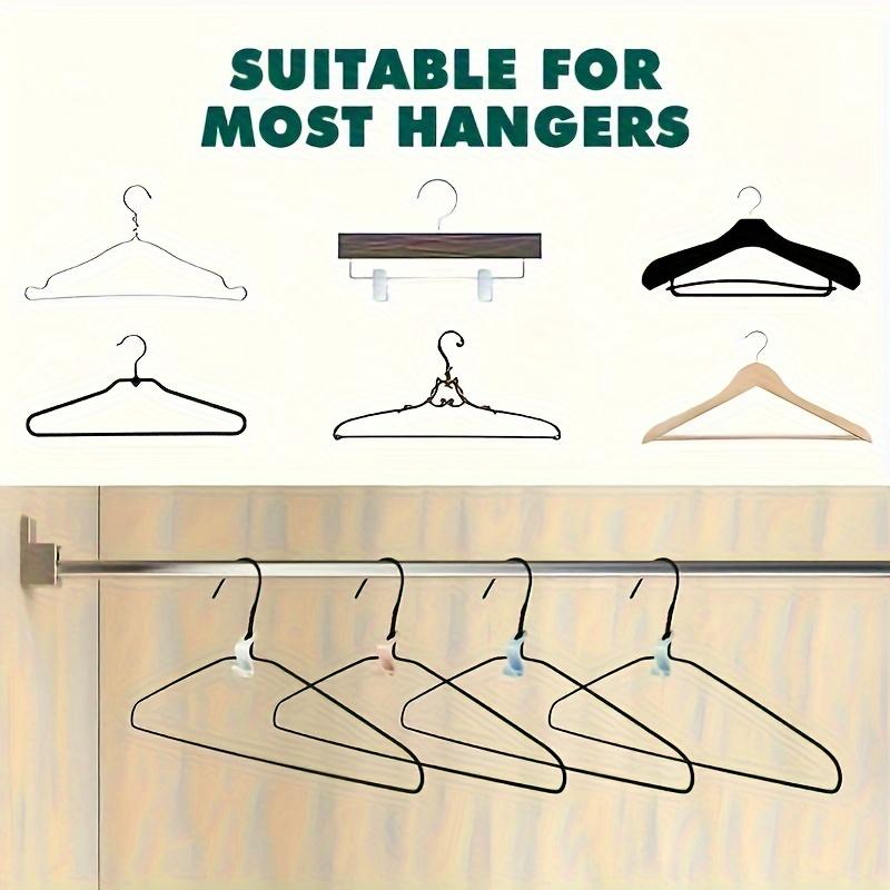 Foldable Plastic Clothes Hanger Hook, 50pcs Portable Hanging Coat Hook, Space Saving Home Storage Hook for Bedroom, Living Room, Office