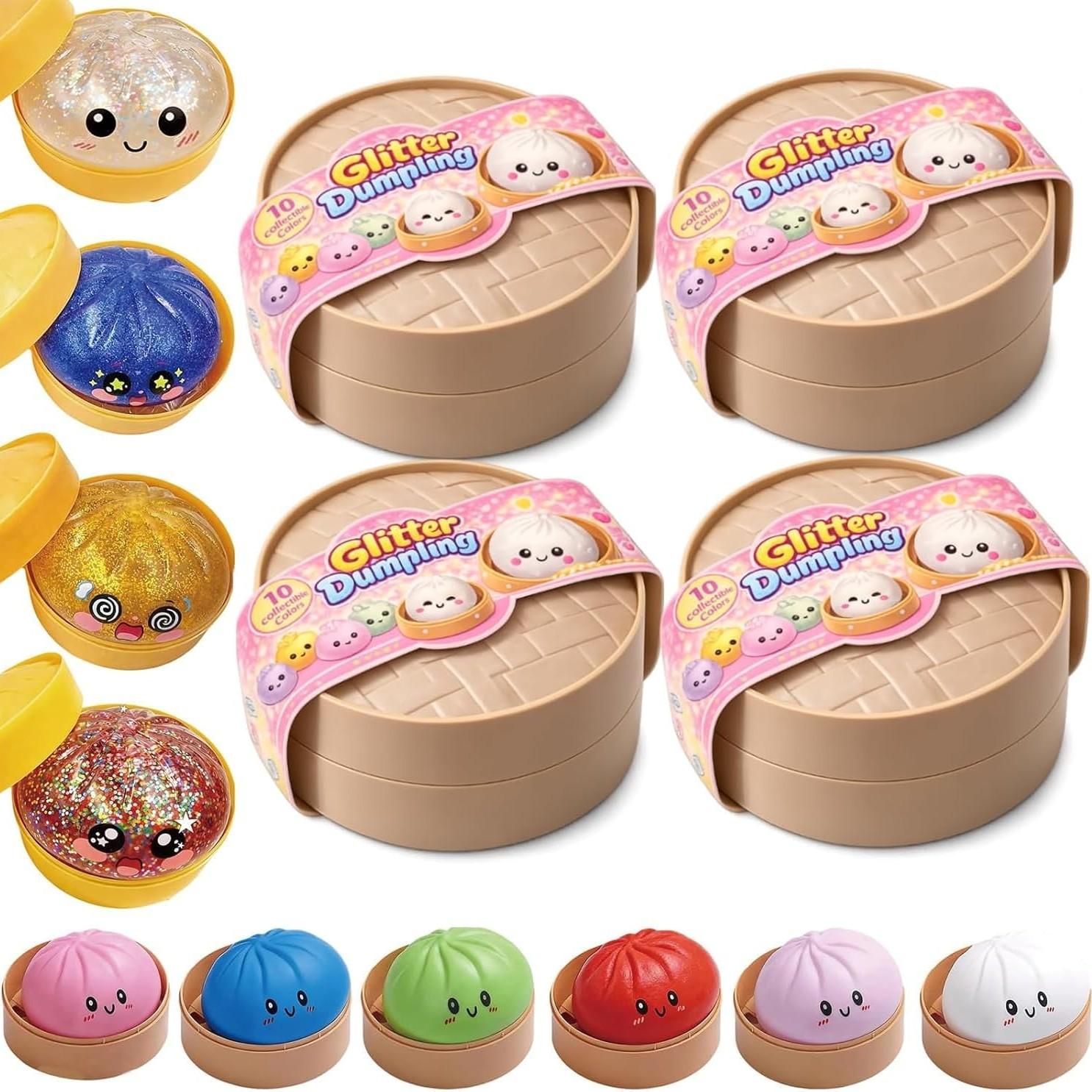 Smiley Dumpling Soft Set, Colorful Sensory Stress Relief Collection, Random Soft Gift Box, Party Favors and Collectibles