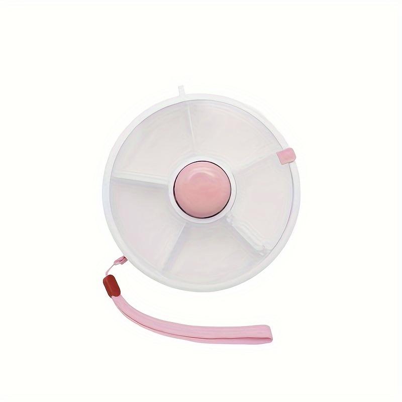 Portable Snack Rotating Fruit Tray, Snack Rotating Container with Lid, 5 Compartment Snack Storage Box, Convenient Food Organizer, Fruit Storage Containers