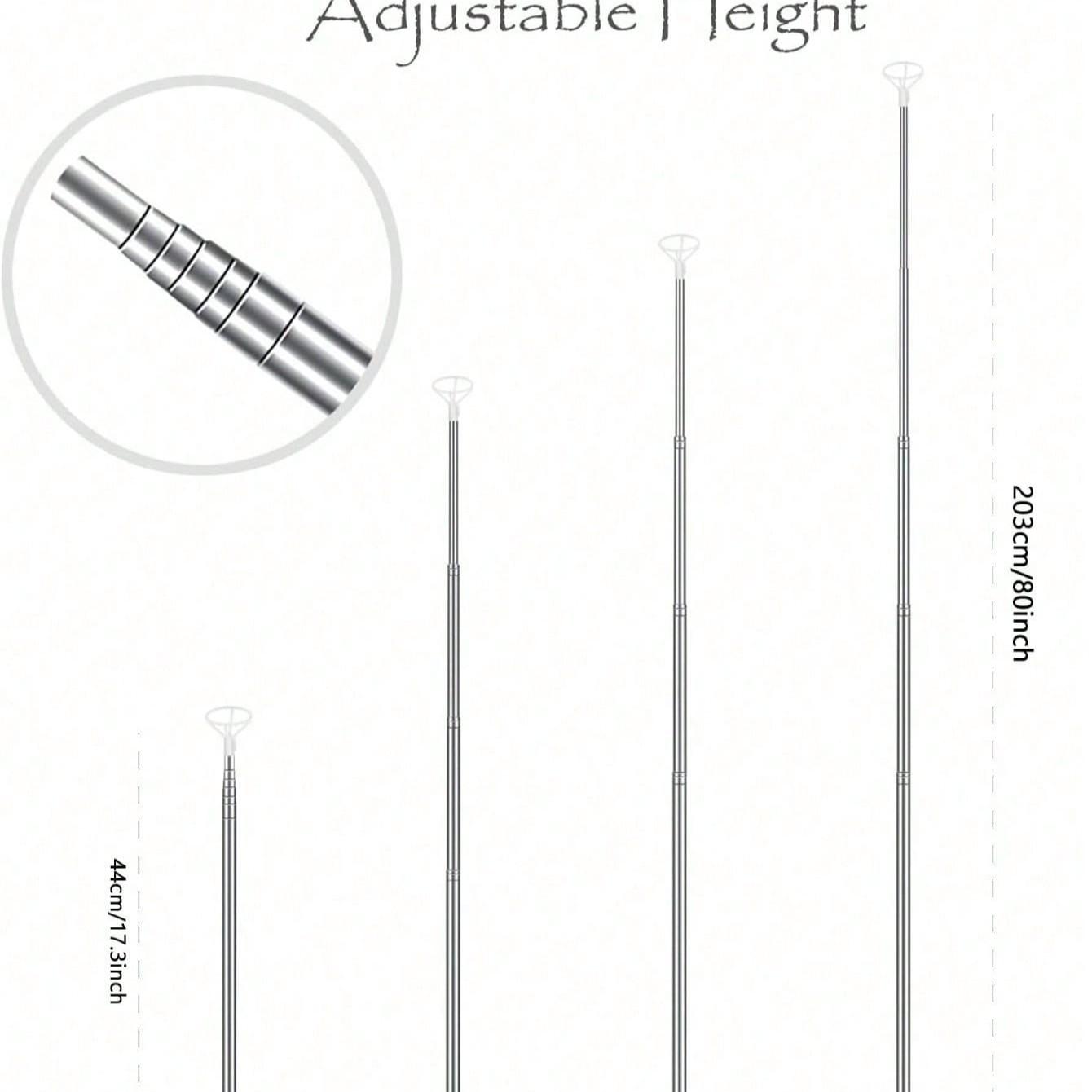 1/2 Sets Adjustable Height Metal Balloon Column Stand Set, Party Decoration Background, 7 Feet, Ideal for Holidays, Weddings, Birthdays, Graduations