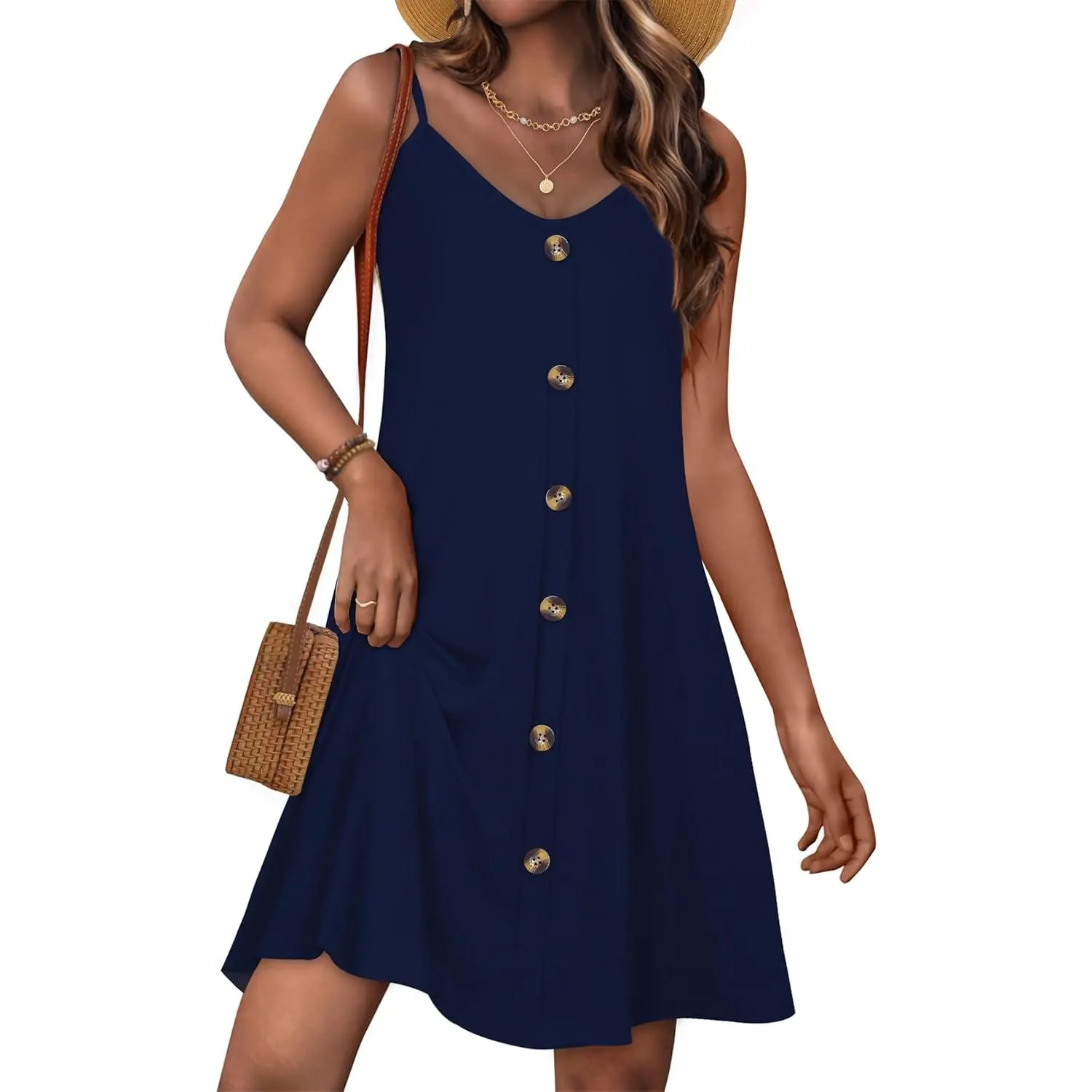 Navy Blue Button