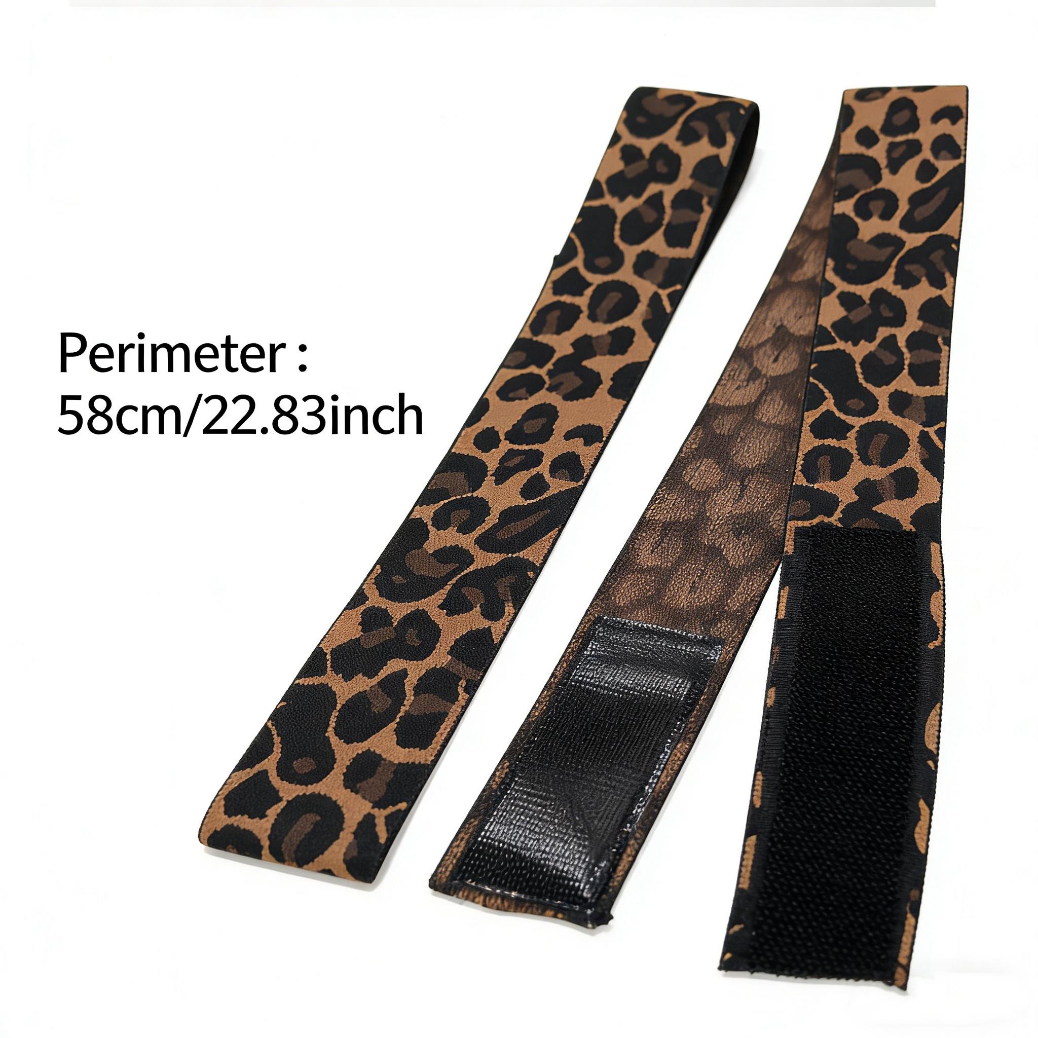 2 Piece Set Leopard Print Lace Hair Bands, Fixed Edges with Wrapped Ends, Stylish Accessory for Women & Girls