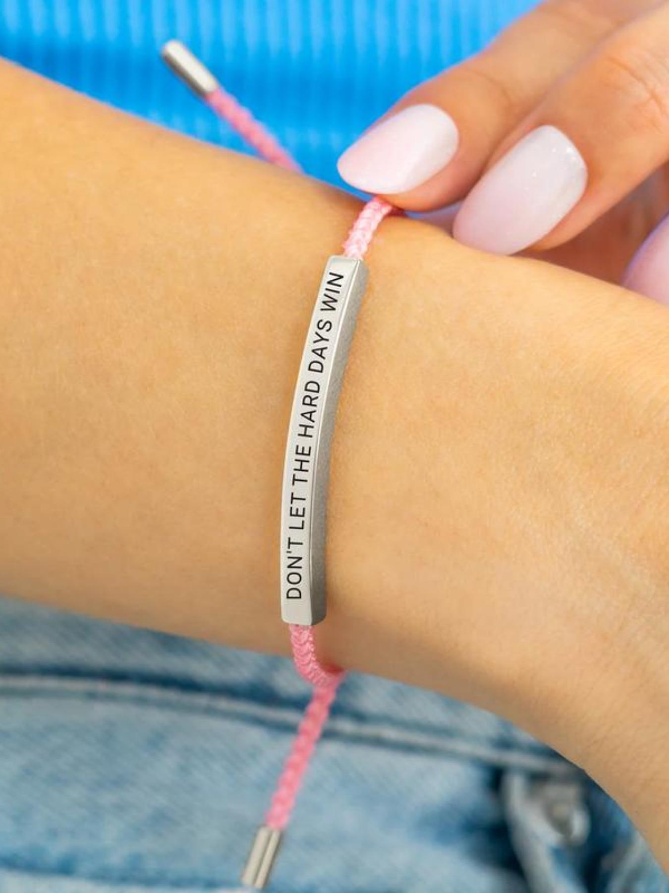 Stainless Steel & Bracelet, Adjustable 10 Inch Design, Custom Engraved Message, Elegant Style for All Occasions, High Quality Bracelet, Permanent Bracelet