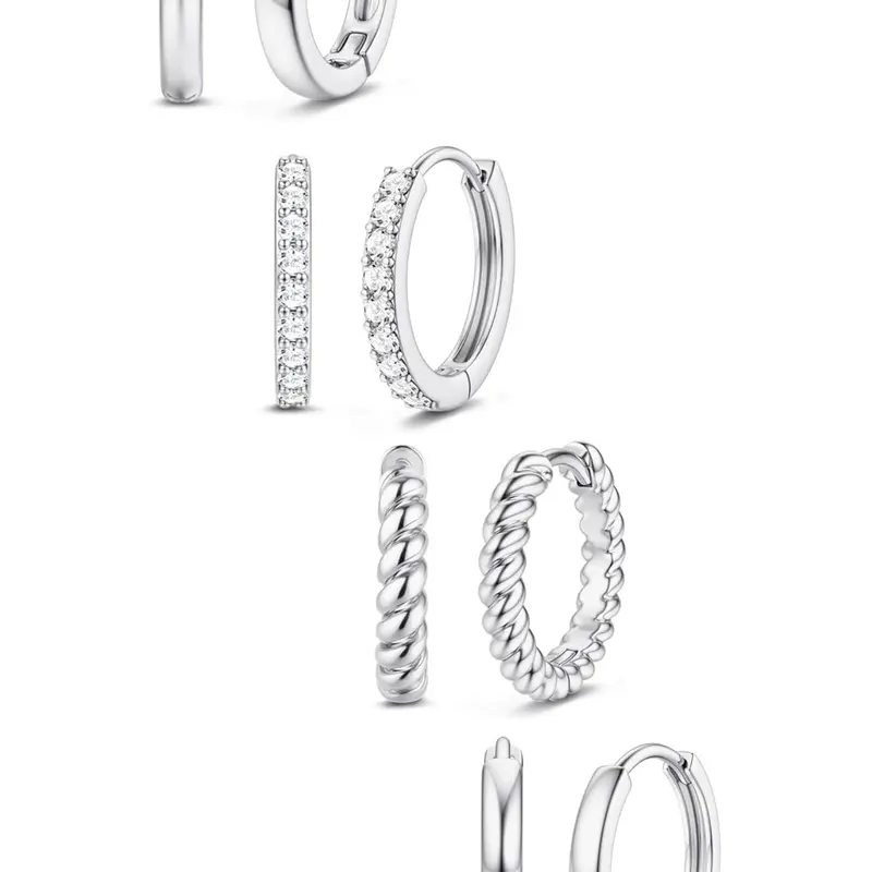 Gold Hoop Earrings Jewelry for Women Trendy 14K Gold Plated Huggie Earrings Hypoallergenic Cartilage Earring Stacks Cute Dainty Huggie Hoops Earring Sets for Multiple Piercing Earring Stacking Set