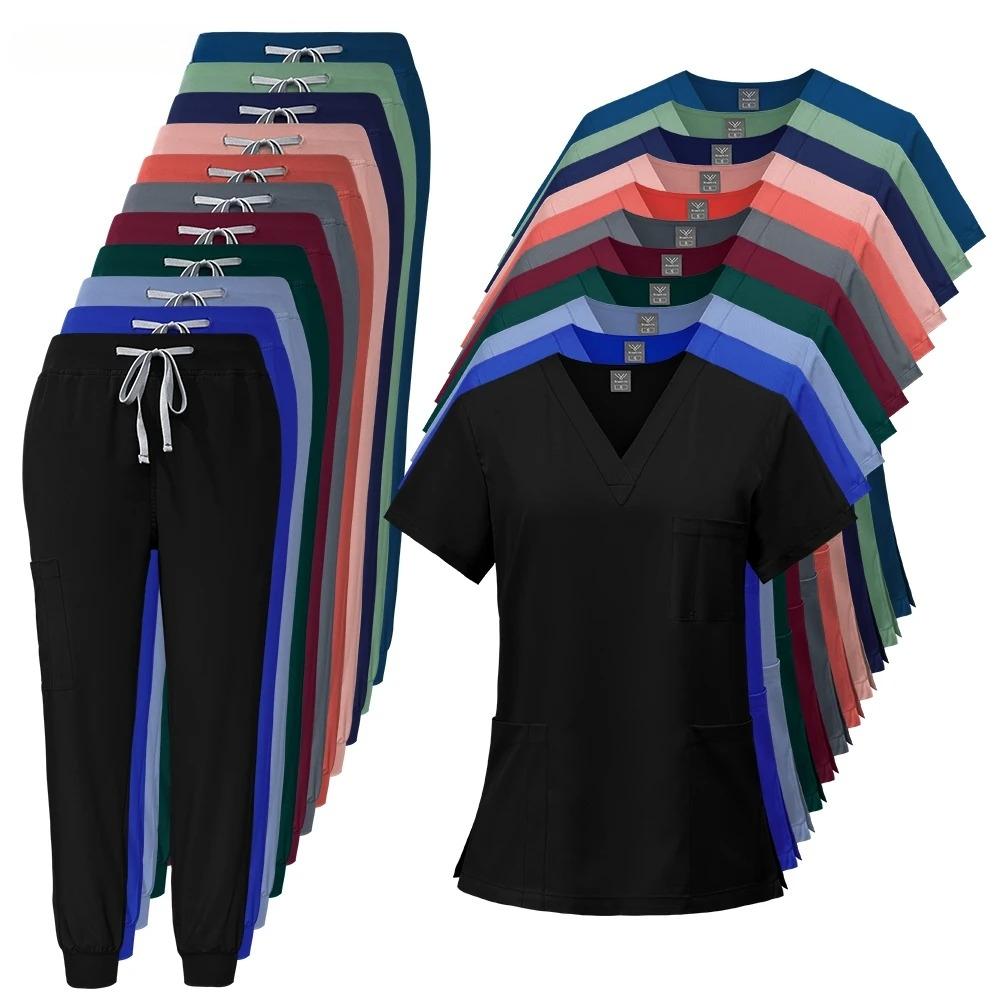 Two Piece Set Suitable for Both Men and Women Suitable for Wiping Beauty Skincare SPA Spa Uniforms Pet Stores Veterinary Nurses Scrubbing and Brushing Uniforms