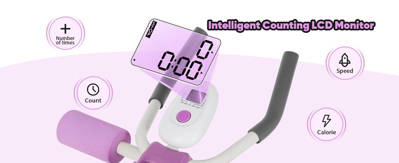 6 in 1 Multifunctional Ab Machine, Adjustable Ab Workout Equipment, Ab ＆ Sit Up Machine for Stomach Workout, Foldable Abdominal Trainer with Knee and Back Protection, Full Body Workout for Home