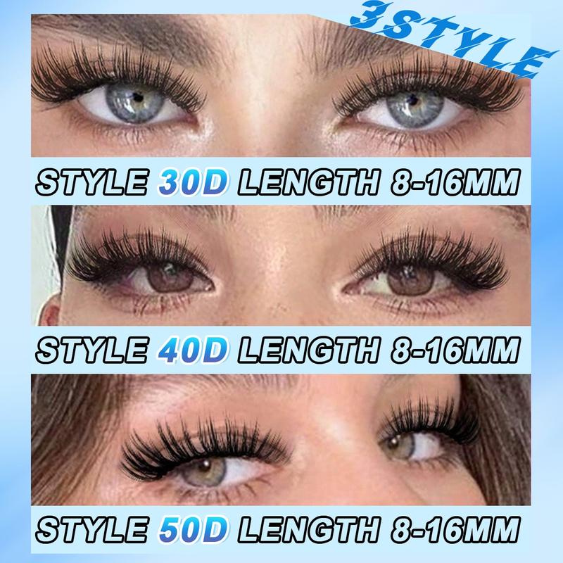 DIY Eyelash Extension Kit, Large Capacity, Multiple Styles, Professional and Beginner Friendly, Easy Home Use, Full Set Lashes Starter Kit