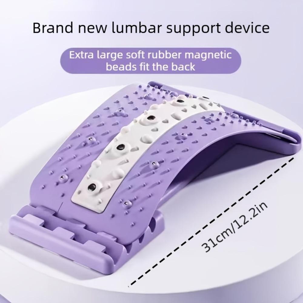 Back stretching device, adjustable lumbar support plate under the lower and upper back stretchers, Body Care
