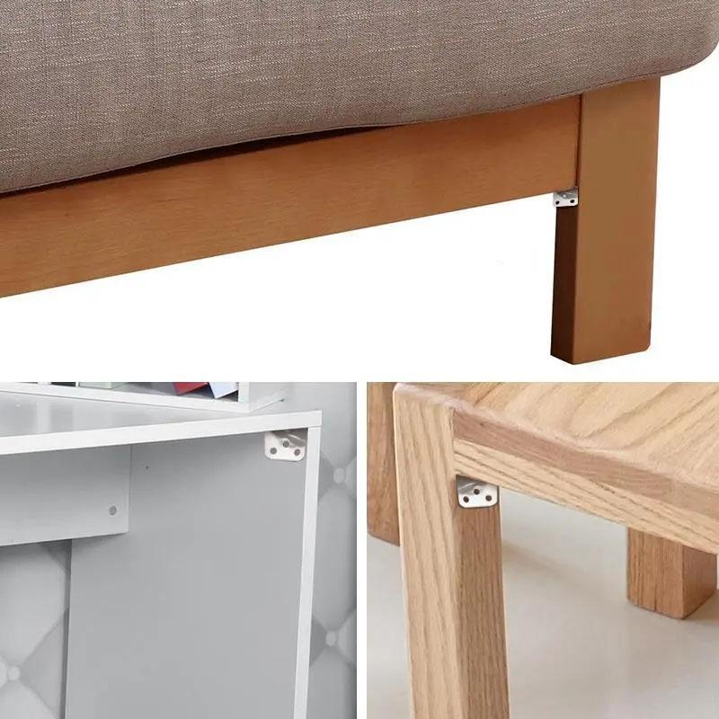 L-Shape Corner Support Bracket, 90 Degree Right Angle L-Shaped Stand with Screws, Ideal for Wooden Shelves Cabinets Furniture