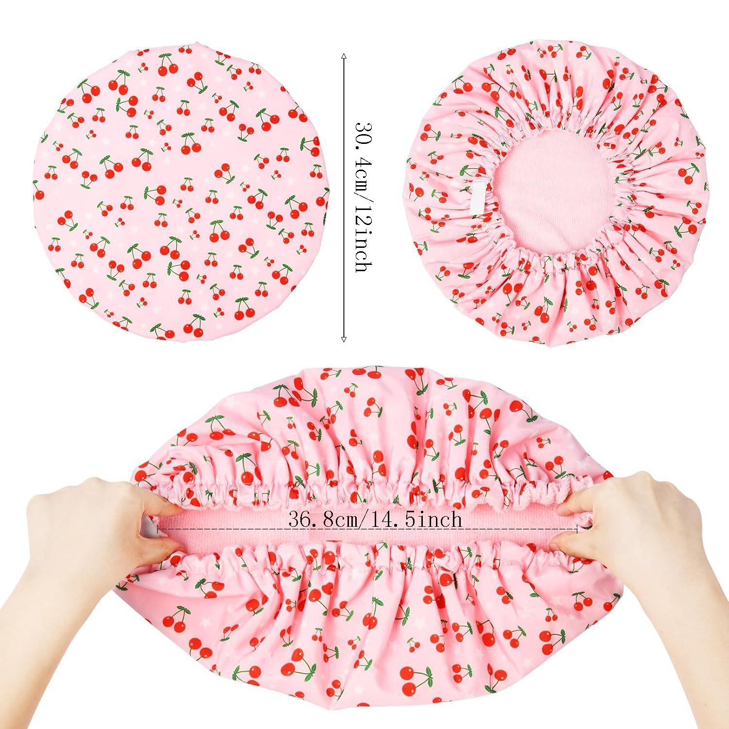 Adjustable Loop Bath Cap Waterproof Polyester Shower Cap Absorbent Microfiber Three-In-One Dry Hair Hat Bathroom Accessory