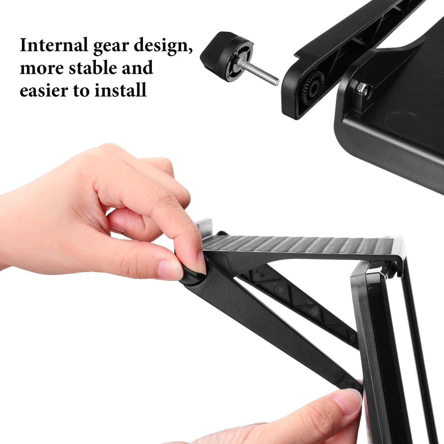 2 Pieces TV Top Shelf Adjustable Screen Shelf TV Monitor Top Bracket for Cellphone Stand, Media Boxes, Game Console, Router and Home(Black)