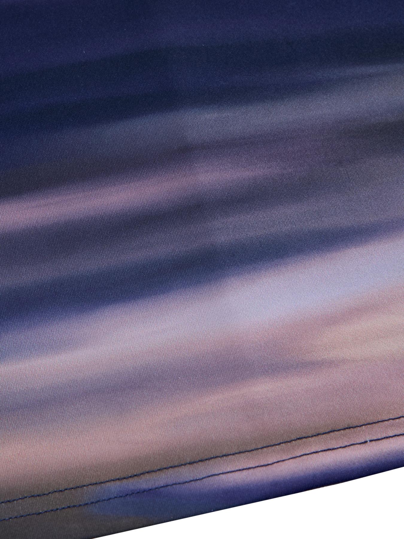 Women's Elegant Tie-Dye Gradient Bodycon Dress, Asymmetrical Neckline High Waist Split Back Long Party Dress, Plus Size Fashion