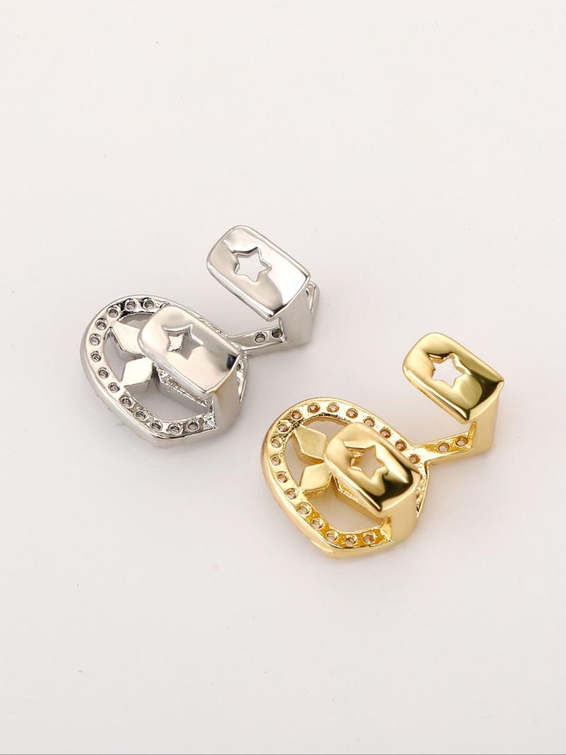 CRUSH CR 1pc 18K Gold Plated Copper Cross Star Grillz with CZ Stones, Silver & Gold Finish – Elegant Hip-Hop Tooth Jewelry Tooth Gems for Female, Black Women, Girls, Men & Boys. Perfect for Parties, Halloween, Cosplay & Gifts! Trendy Bling Accessory