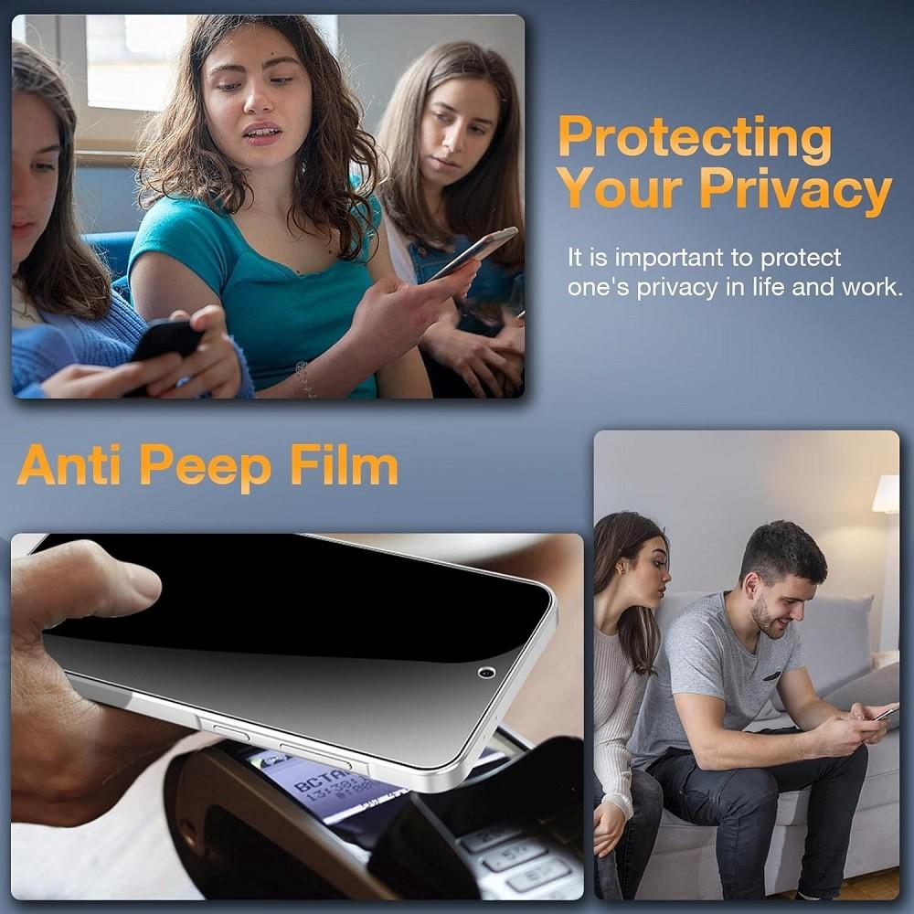 4 Pcs Privacy Screen Protector Suitable for Samsung Galaxy S25 FE A14 A15 A16 A17 A24 A25 A26 A27 A34 A35 A36 A37 A51 A52 A52s A53 A54 A55 A56 A57 Privacy Protection Tempered Glass Easy install Full Cover Anti Scratch 9H Glass