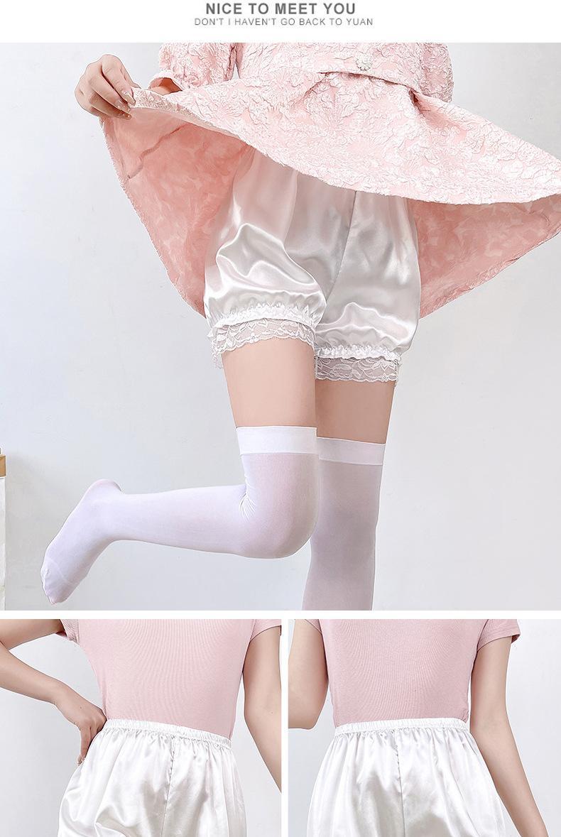 Gothic  Lolita Lace Shorts Women Black Aesthetic Cute Sweet Bow Ruffle Bloomers Shorts Y2k E-girl Kawaii Frilly Panties