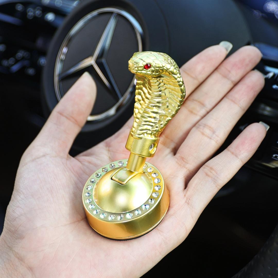 Creative Snake Head One-Button Start Cover, Car Engine Ignition Parking Rod, Fashion Safety Start Pushrod, Universal Fit, Easy Installation, Car Interior Accessory