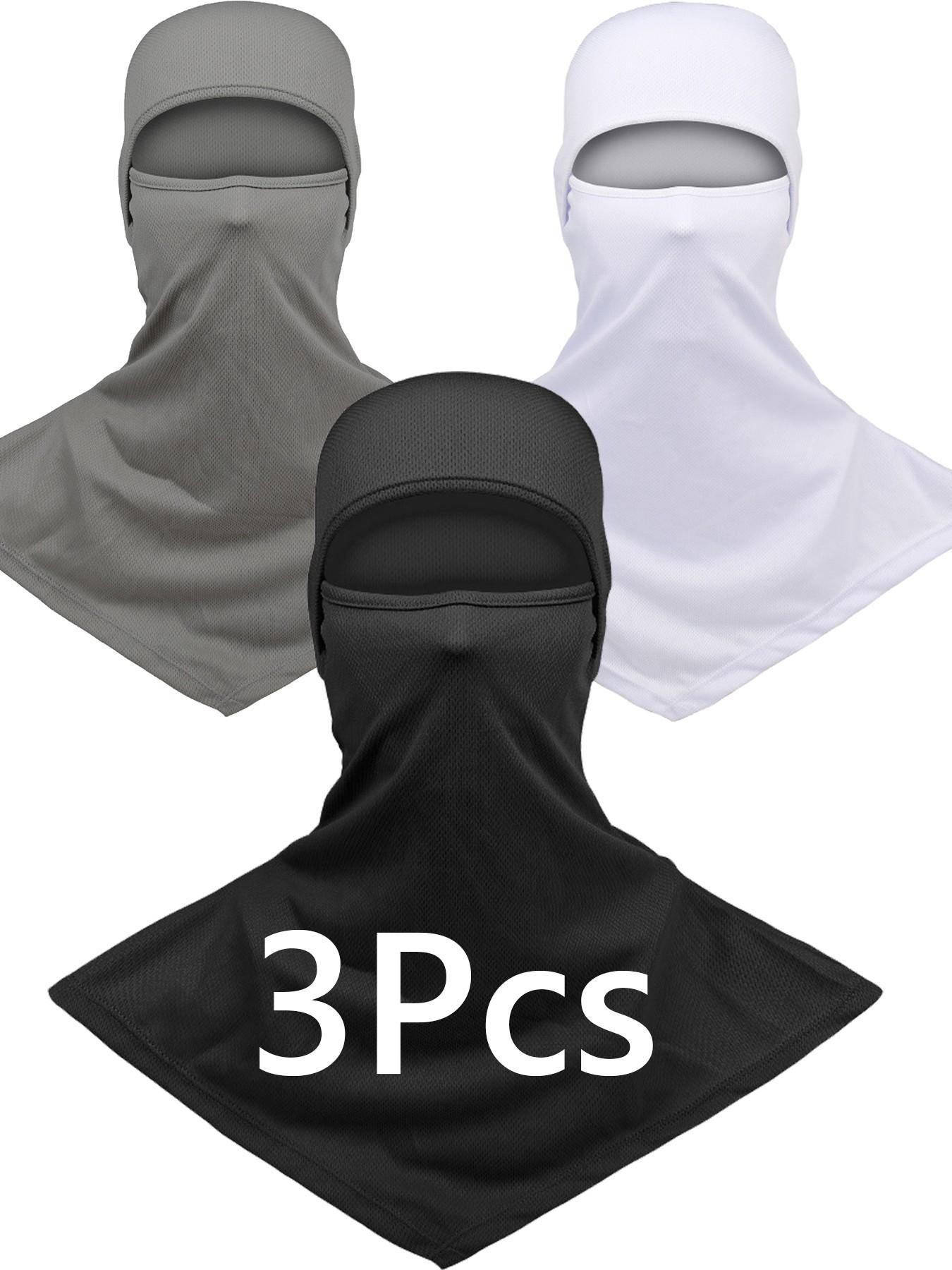 3 Piece Balaclava Face Cover Sun Protection Neck Cover Summer Balaclava Motorcycle Face Mask for Men Women Balaclava Face Cover Breathable Long Neck Covers Summer Neck Protector for Men Sun Protection