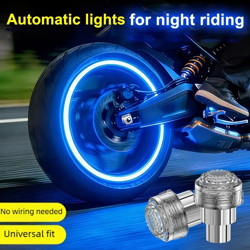 LED Motorcycle Bicycle Wheel Fluorescent Light Tire Valve Light Cover, Styling Accessories for Yamaha Tmax Mt07 Fz07 Mt09 Fz09 Fj09 Mt03 Mt25 Mt10 Fz10 Xmax