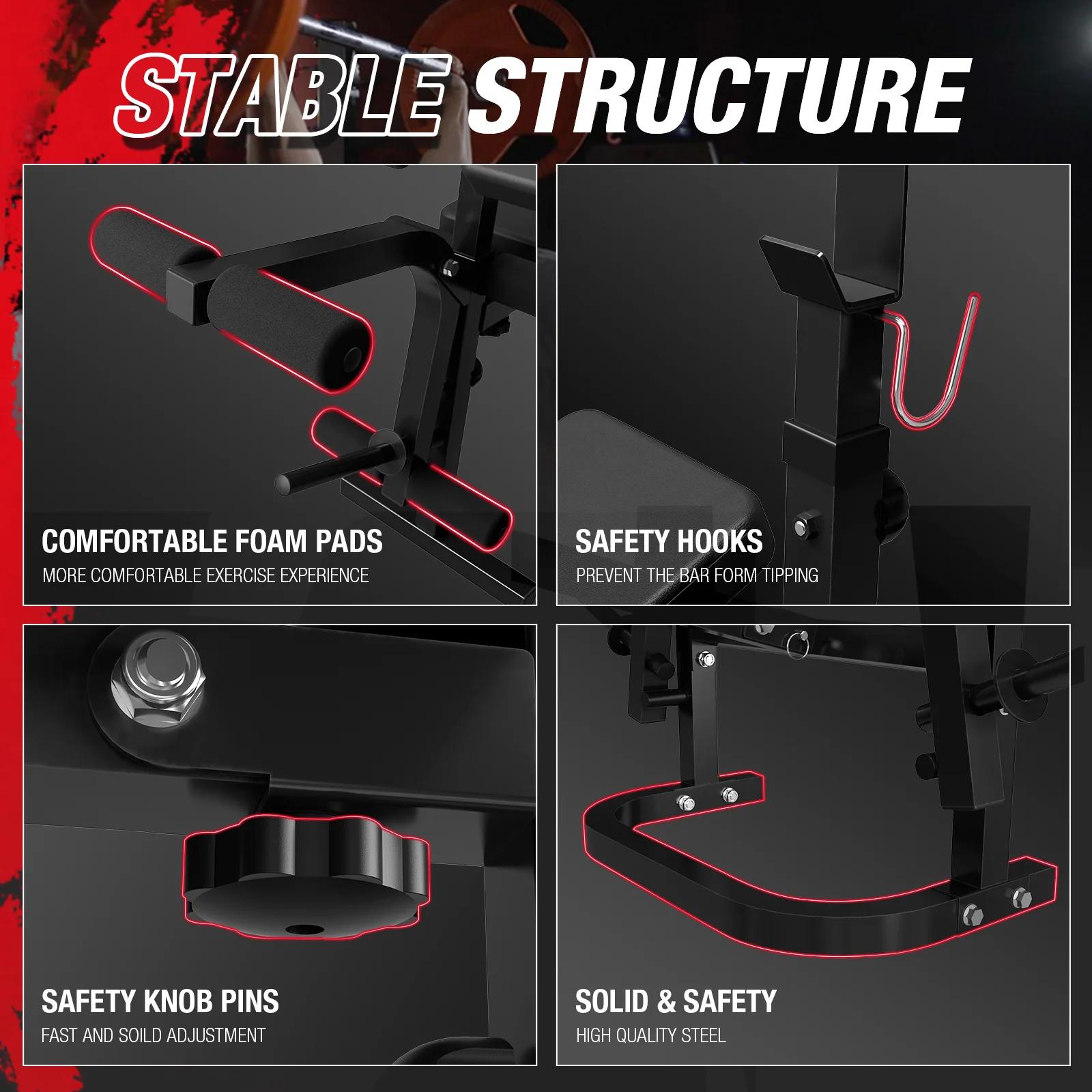 8 in 1 Olympic Weight Bench Set with Leg Extension and Leg Curl, Multi-Function Bench Press Set with Preacher Curl Pad and Chest Fly, Full-Body Strength Training Equipment Workout Station Workout Machine 8 in 1 Olympic Weight Bench Set with Leg Extension and Leg Curl, Multi-Function Bench Press Set with Preacher Curl Pad and Chest Fly, Full-Body Strength Training Equipment Workout Station Workout Machine