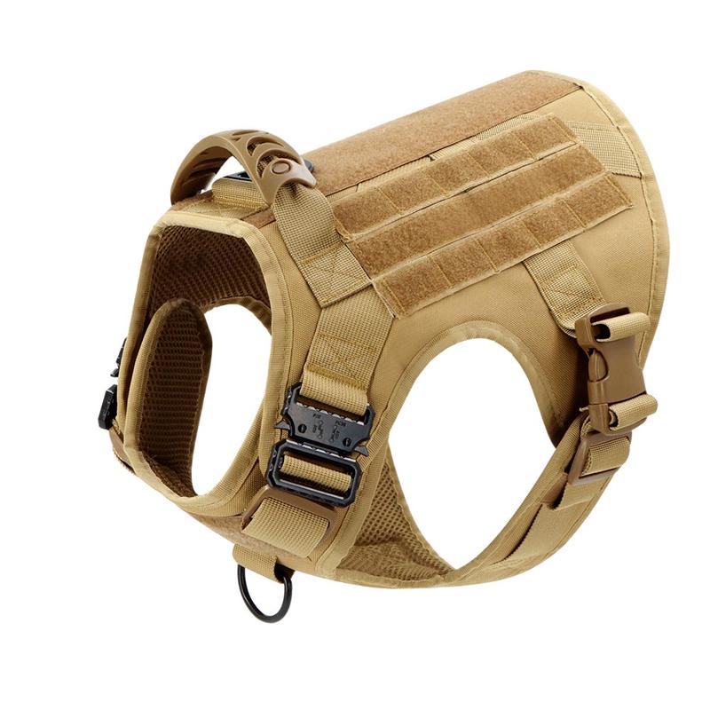 Tactical Dog Harness Leash Collar Set Large Pet German Shepherd Malinois Training Walking Vest For All Breeds Dog 1 Free Patch