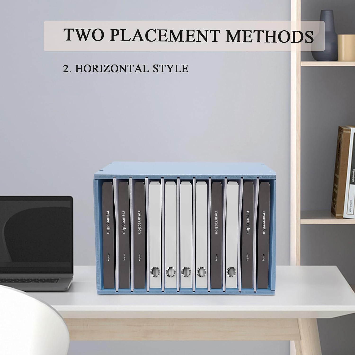 Vertical Desktop Organizer Rack with 11 Slots, Adjustable PVC Paper Classification Shelf, Mail Sorting Holder for Home Office