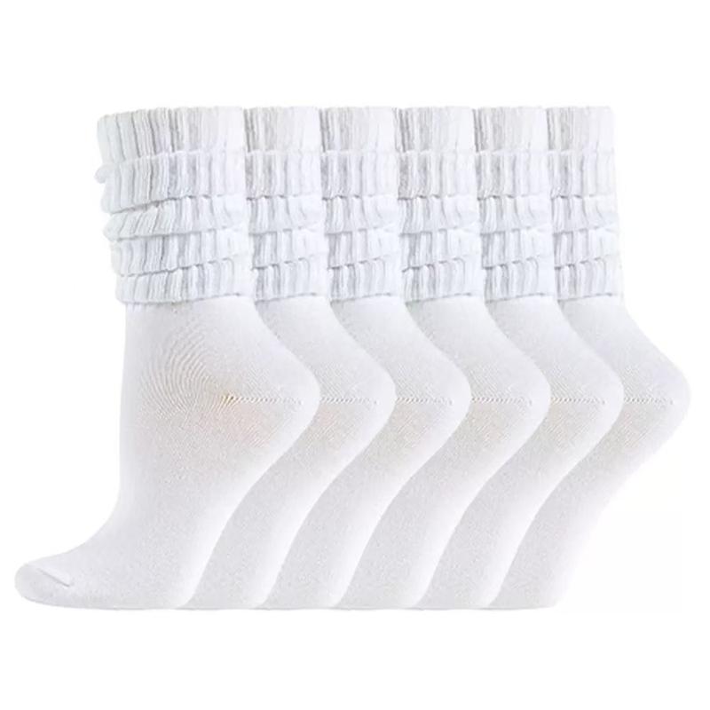 3 Pairs Winter Warm Couple Socks, Unisex Mid-Calf Breathable Solid Color Long Socks, Soft Nylon Gift Set