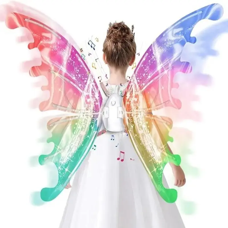 LED Light Up Butterfly Wings,Battery Powered Colorful Glowing Butterfly Wings,Novelty Lighting for Party,Festival & Holiday,Butterfly Props,Party Supplies(Batteries Not Included)