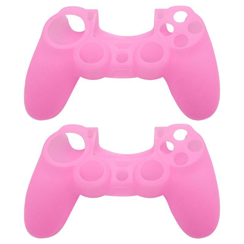 2PCS, PS4 game controller silicone protective cover, suitable for PS4 controller, silicone protective cover, non-slip and drop-resistant design, durable, suitable for gamers accessories