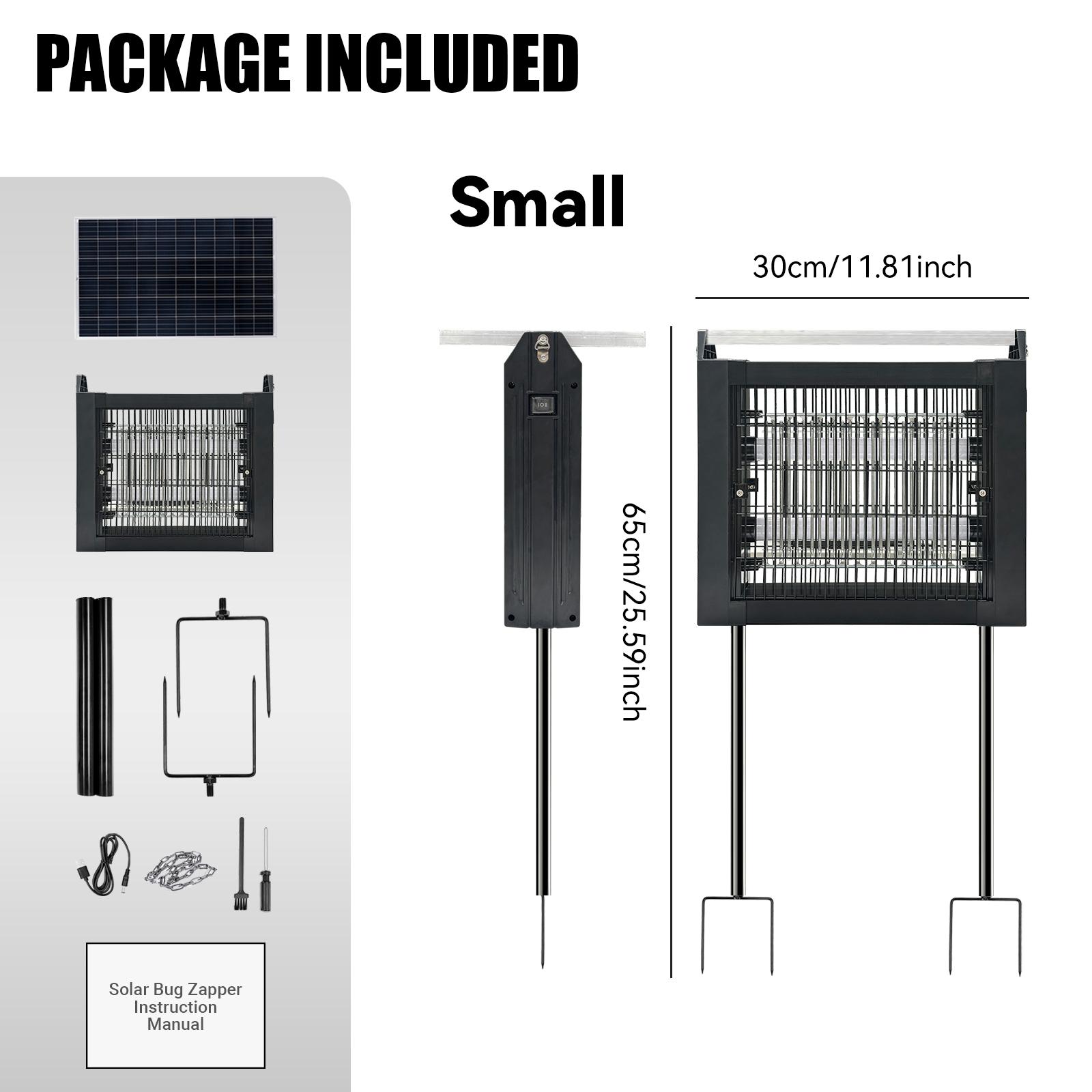 Solar Bug Zapper Outdoor, Waterproof Mosquito & Fly Killer lamps with 4000mAh Battery, Solar Powered Insect Trap, 2 Modes & 3 Placement Options for Yard, Patio, Garden, Camping Solar Bug Zapper Outdoor, Waterproof Mosquito & Fly Killer lamps with 4000mAh Battery, Solar Powered Insect Trap, 2 Modes & 3 Placement Options for Yard, Patio, Garden, Camping