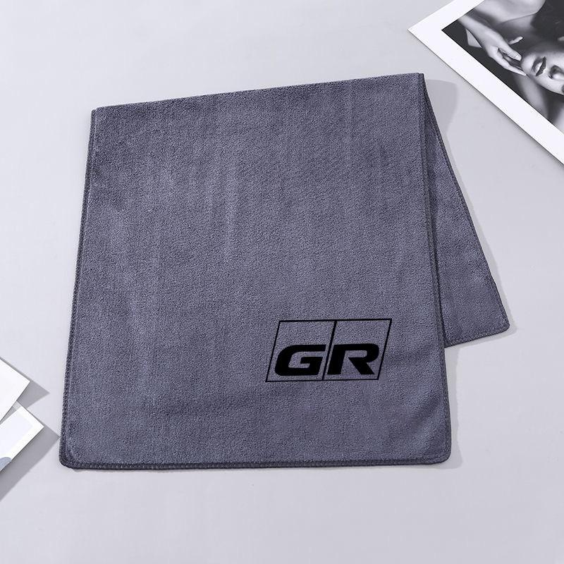 1pc Car Suede Fleece Microfiber Wash Towel, Water Sucking for Toyota Models, Accessories for Gr Rav4, Crown, Hilux, Fortuner, Corolla, Se, Camry, Yaris, Land Cruiser, Prado, Venza