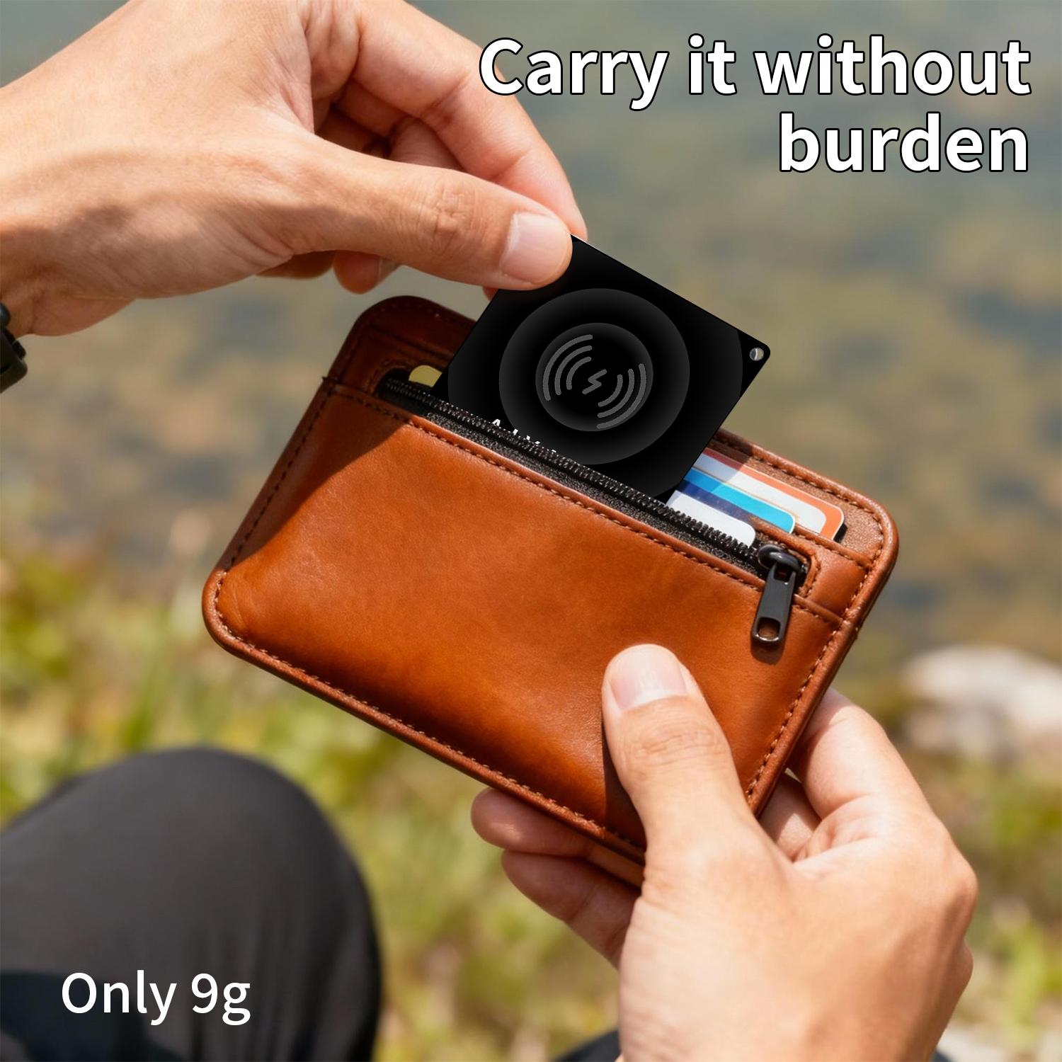 Mini Tracker Magicard Pro for iPhone, Works with Find My, Wireless Charging, Waterproof, Lost Device Protection, Wallet Car Key Finder, Smart Tracking Tag