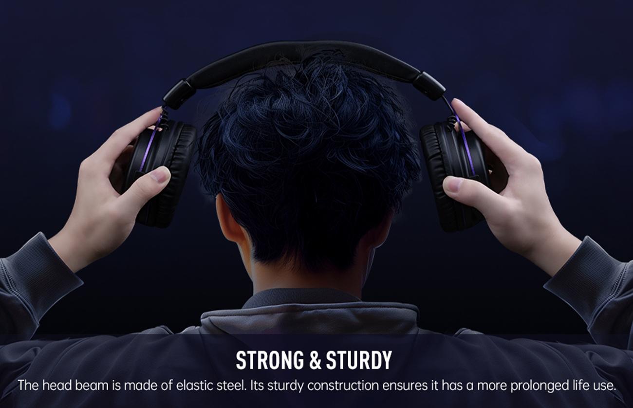 2.4GHz Wireless Gaming Headset, USB & Type-C, 30ms Low Latency, Over Ear Wired&Bluetooth Gaming Headset with Microphone for PC/PS4/PS5/Switch/Mobile/Mac, 80Hrs Playtime, RGB, Computer Headset