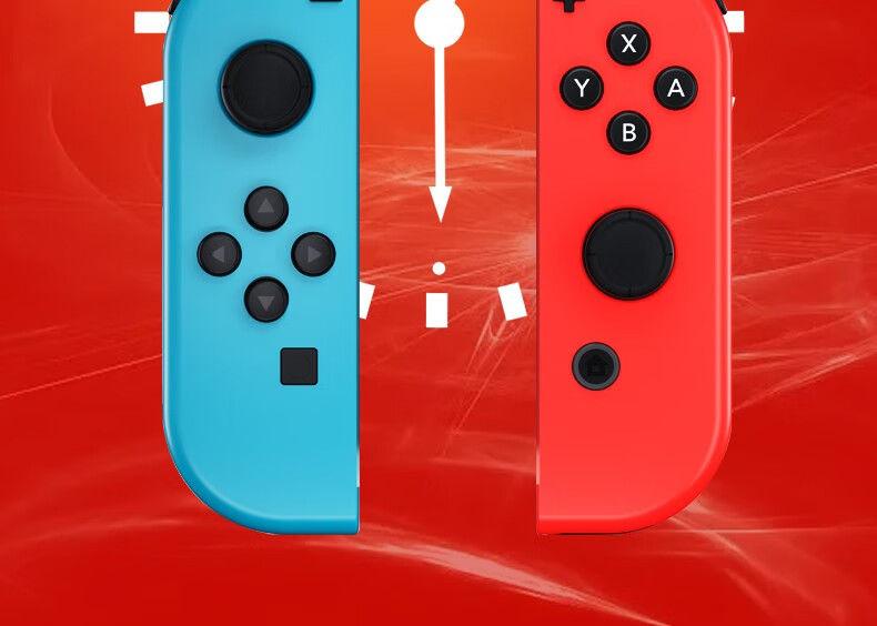 MOVONE Wireless Switch Controllers for Switch/OLED/Lite,Gamepad with No Drift Joystick, Dual Vibration, Wake-Up,Motion Control, Screenshot,Best Value Alternative L/R (Red & Blue)