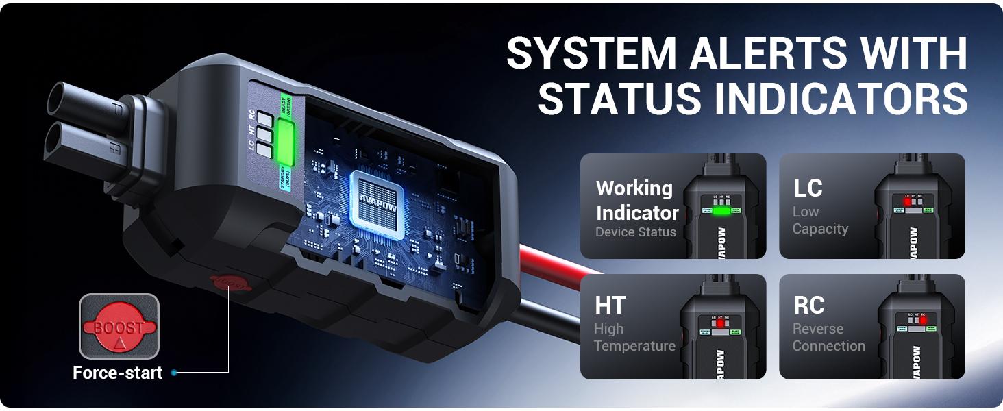 6000A Jump Starter,24000mAh Car Battery Jump Starter with LED Display,All Gas or Upto 12L Diesel,12V Jump Pack with Battery Booster with Built-in LED Light,dealsforyoudays