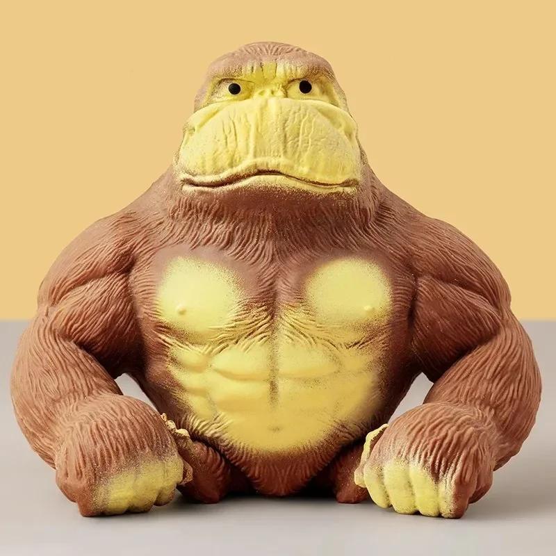 Stretchy Monkey Squishy Toy, Elastic Gorilla Stress Relief Squeeze Toy, Funny Sensory Fidget Toy for Kids and Adults