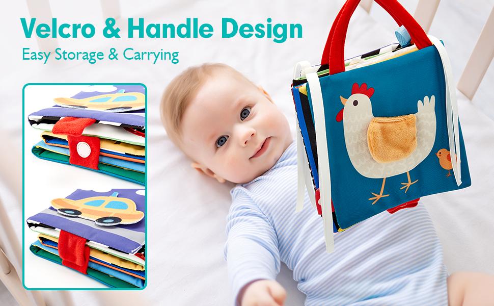 hahaland - High Contrast Newborn Toys - Baby Tummy Time Toys 0-6 Months with Crinkle, Squeaky Sounds, Touch Feel, Visual Stimulation - Easter Baby Shower Gifts Sensory Activity Learning hahaland - High Contrast Newborn Toys - Baby Tummy Time Toys 0-6 Months with Crinkle, Squeaky Sounds, Touch Feel, Visual Stimulation - Easter Baby Shower Gifts Sensory Activity Learning