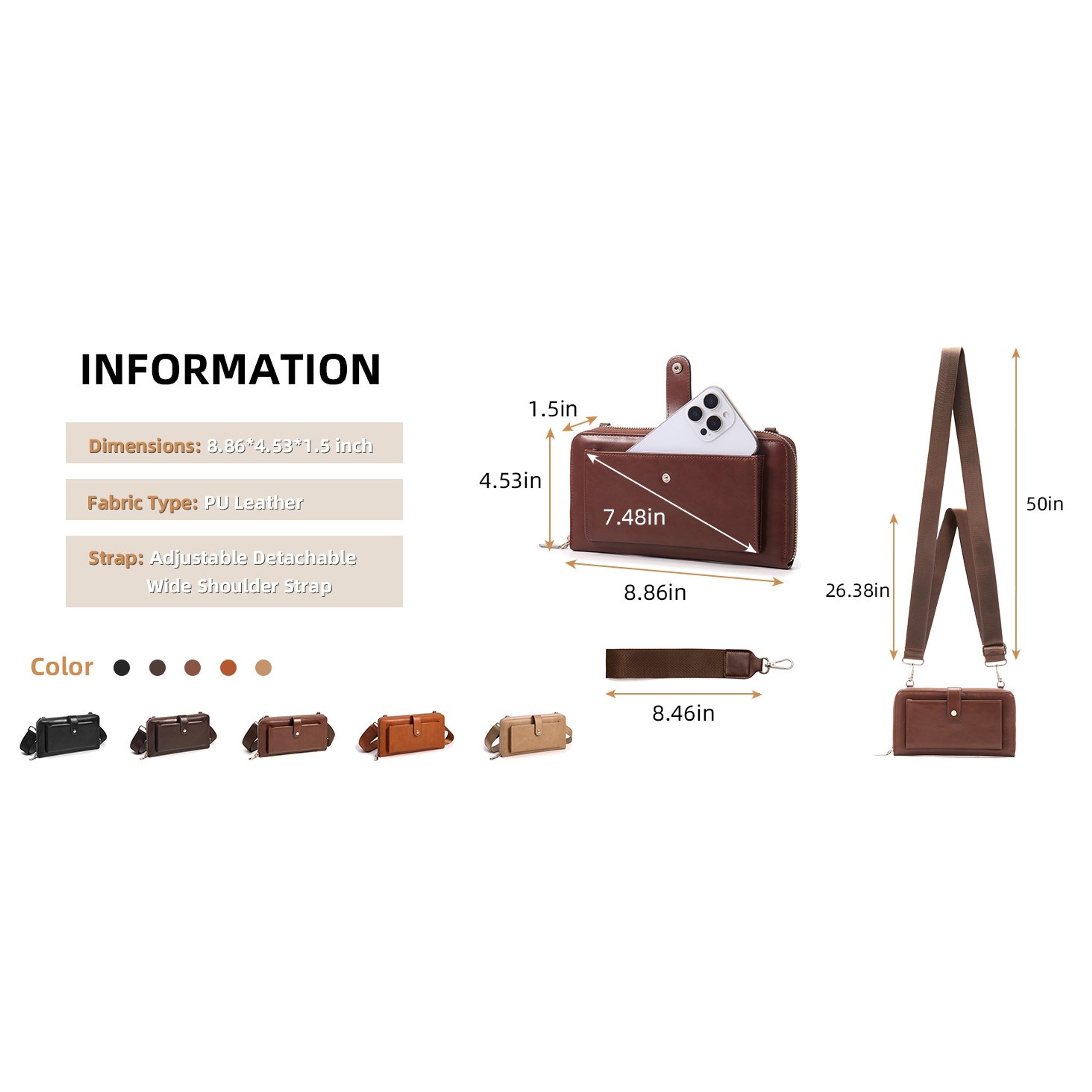 RFID Crossbody Wallet Wristlet Purse for Women,Vegan Leather Small Clutch with Phone Pocket Multiple Credit Card Slots RFID Crossbody Wallet Wristlet Purse for Women,Vegan Leather Small Clutch with Phone Pocket Multiple Credit Card Slots